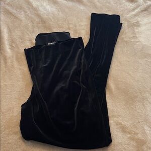 Express Elegant Black Velvet Trousers